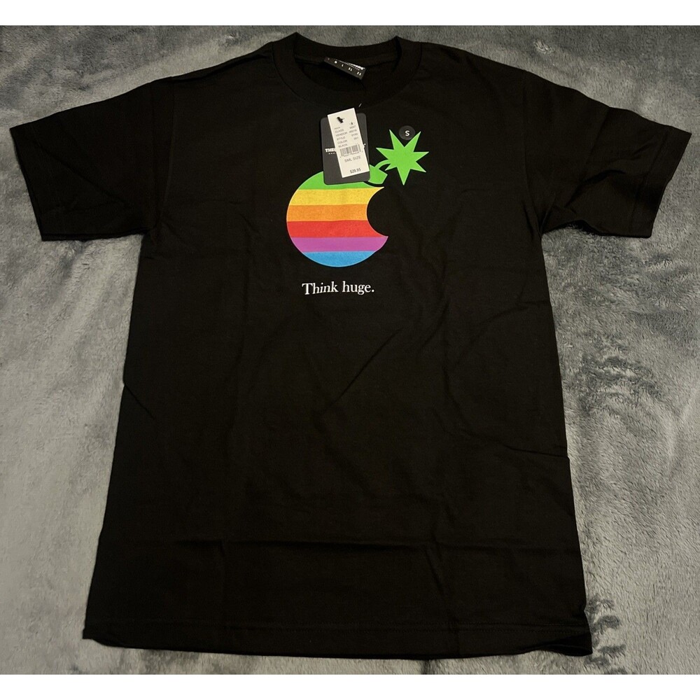 Small The Hundreds Apple Logo T-Shirt Black Think HugeM